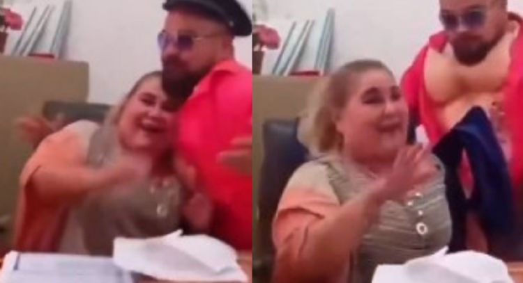 Video muestra a regidora de San Luis Potosí celebrando cumpleaños con stripper
