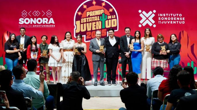 Durazo amplía el Premio Estatal de la Juventud: más jóvenes reconocidos y premio de 200 mil pesos