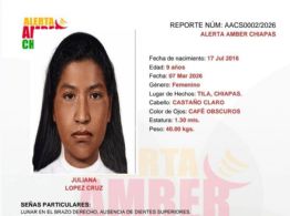 Desaparición de niña chol enciende alertas en Chiapas; suman 23 menores desaparecidos en dos meses