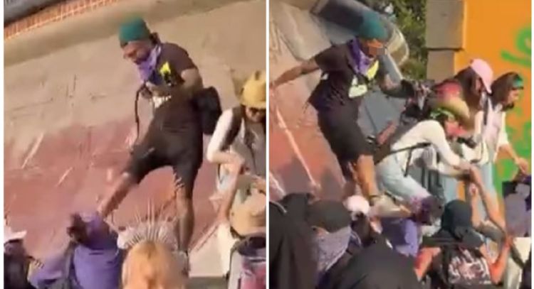 Acusan de tres delitos al agresor de una menor en la marcha del 8M en Querétaro