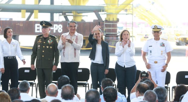 Acompaña Américo Villarreal a Claudia Sheinbaum en conmemoración de la Expropiación Petrolera