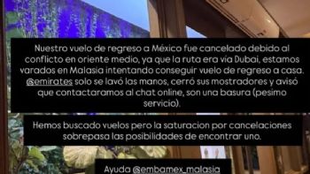 Pareja mexicana está varada en Kuala Lumpur por conflicto en Medio Oriente