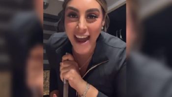 Alcaldesa de Soto la Marina defiende con cuchillo en mano cobro voluntario en playa La Pesca (Video)