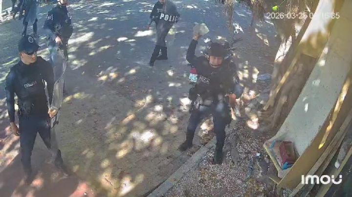 Policías de Playa del Carmen lanzan piedras a ciudadanos al ejecutar un desalojo