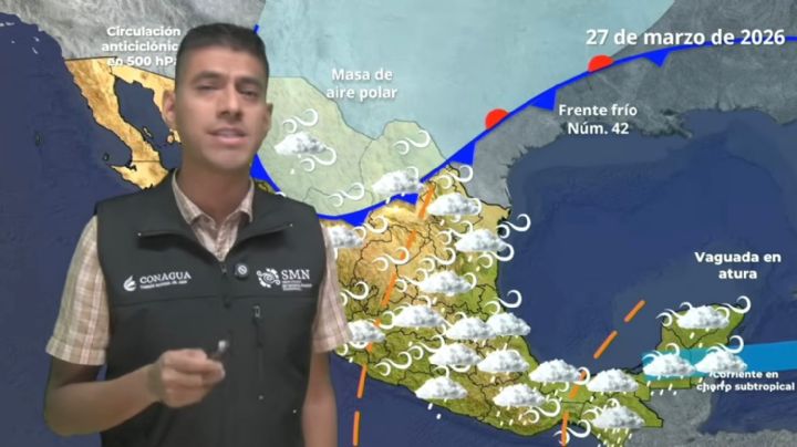 Frente frío 42 y masa de aire polar azotarán con lluvias fuertes de viernes al lunes