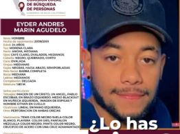 Buscan a Eyder Andrés, colombiano desaparecido desde hace 16 días en Baja California