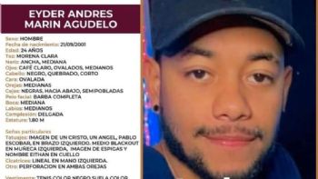 Buscan a Eyder Andrés, colombiano desaparecido desde hace 16 días en Baja California