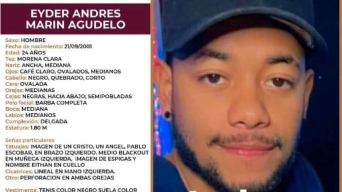 Buscan a Eyder Andrés, colombiano desaparecido desde hace 16 días en Baja California