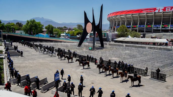 Despliegan operativo en el Estadio Banorte previo al partido México vs. Portugal (Fotogalería)