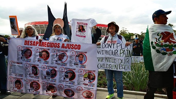 “¡México campeón en desaparición!”: madres buscadoras protestan previo al México contra Portugal