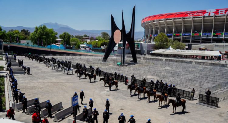 Despliegan operativo en el Estadio Banorte previo al partido México vs. Portugal (Fotogalería)
