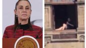 Foto ilustrativa de la nota titulada: Sheinbaum admite que una mujer salió a la ventana de Palacio Nacional a asolearse