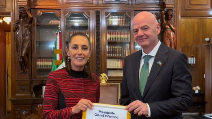 Inauguración del Mundial será histórica: Sheinbaum tras reunirse con el presidente de la FIFA