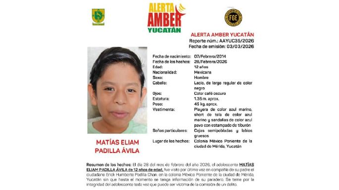 Violencia vicaria: sustraen a menor en Yucatán y FGE se resiste a activar Alerta Amber