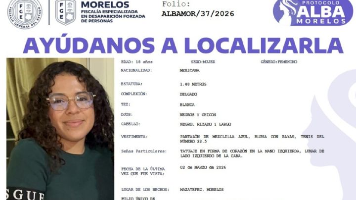 Confirman que cuerpo localizado en Coatetelco es Karol Toledo Gómez, alumna de la UAEM