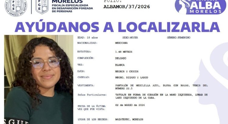 Confirman que cuerpo localizado en Coatetelco es Karol Toledo Gómez, alumna de la UAEM