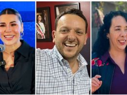 Exhiben a políticos por cancelación de sus visas de EU en tendedero en muro fronterizo de Mexicali