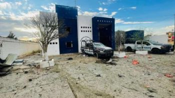 Atacan con explosivos la comandancia de la policía de Luis Moya, Zacatecas (Videos)