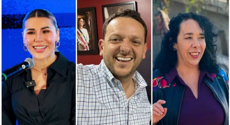 Exhiben a políticos por cancelación de sus visas de EU en tendedero en muro fronterizo de Mexicali