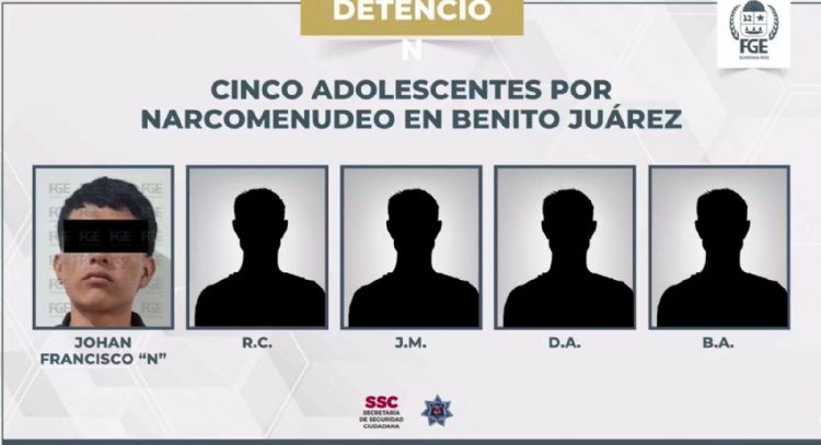 Detienen a cuatro menores de edad por vender droga en secundaria en Cancún