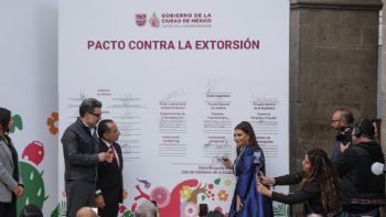 Brugada firma Pacto contra la Extorsión para “romper el silencio”