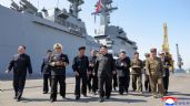 Foto ilustrativa de la nota titulada: Kim Jong Un supervisa pruebas de misiles desde un destructor naval norcoreano