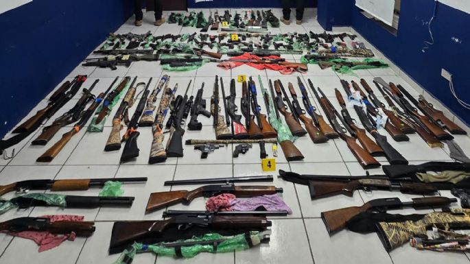 Centenar de armas aseguradas en Piedras Negras tenían como destino Michoacán