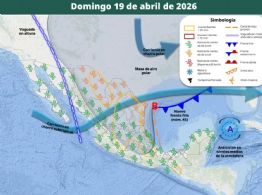 Frente frío 45 atacará de viernes a lunes con lluvias fuertes y masa de aire polar