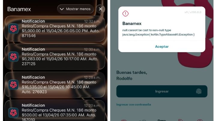 Cuantahabientes de Banamex reportan fallas en su app y banca electrónica