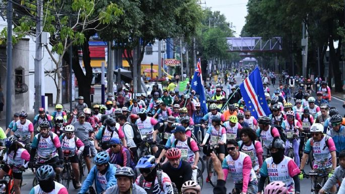 Brugada inaugura la ciclovía Gran Tenochtitlán con una rodada masiva (fotogalería)
