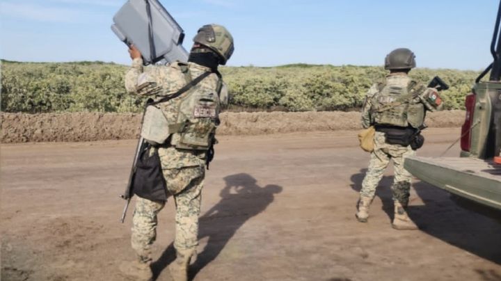 Ejército derriba dron que sobrevolaba campo pesquero en Navolato