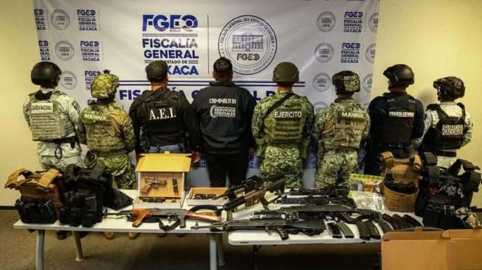 Desmantelan centro de operaciones de célula delictiva y aseguran un arsenal de alto poder en Oaxaca