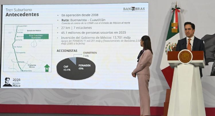 El Tren Suburbano pasa de manos privadas al gobierno y se llamará “Felipe Ángeles”: Sheinbaum