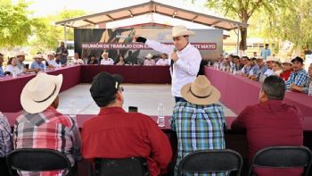 Gobernador Durazo respalda al Fuerte Mayo y asegura agua para el campo