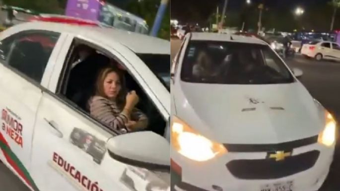 Funcionaria del Edomex presuntamente alcoholizada en vehículo oficial fue destituida (VIDEO)