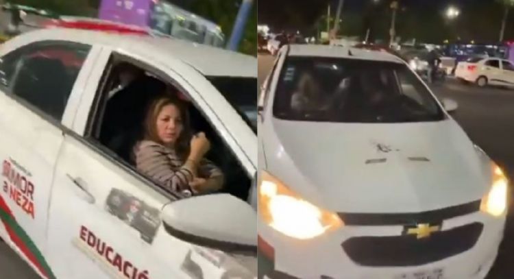 Funcionaria del Edomex presuntamente alcoholizada en vehículo oficial fue destituida (VIDEO)