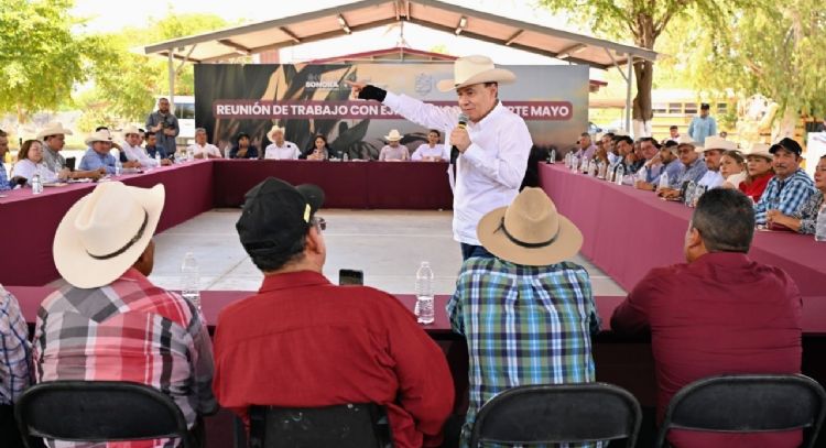 Gobernador Durazo respalda al Fuerte Mayo y asegura agua para el campo