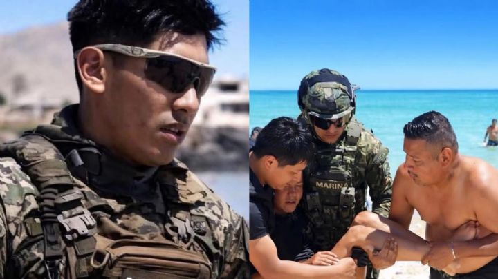 Marino rescata a dos adolescentes de ahogarse en playa de San Felipe, Baja California (Video)