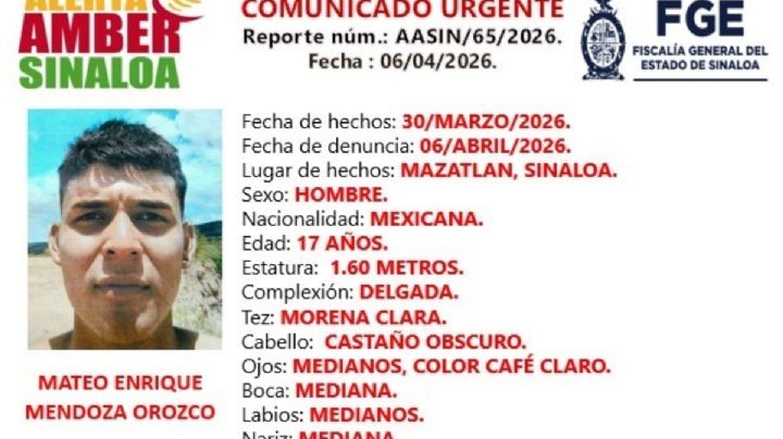 Activan Alerta Amber por adolescente originario de Torreón que desapareció cuando iba a Mazatlán