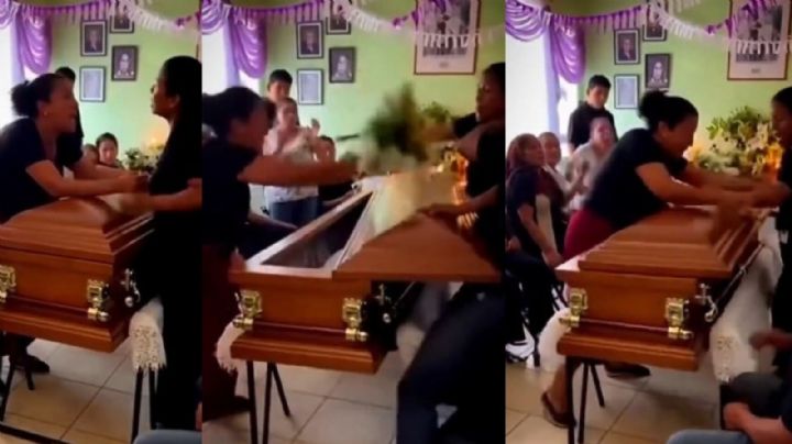 Dos mujeres se enfrentan a golpes durante velorio tras descubrir relación con el difunto (VIDEO)
