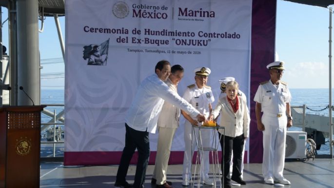 Américo Villarreal agradece apoyo de la presidenta Sheinbaum y de la Marina al desarrollo de Tamaulipas