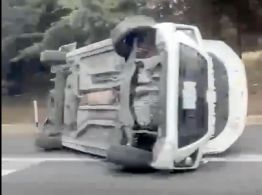 Caos vial en la Cuernavaca-México por accidentes y lluvia (Video)