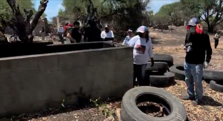 Madres buscadoras descubren crematorio clandestino y restos calcinados en Lagos de Moreno