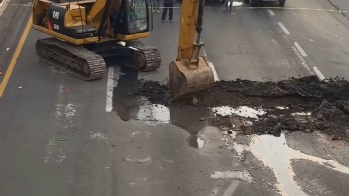 Bloquean por socavón la carretera 45 en el sentido Silao-León en Guanajuato
