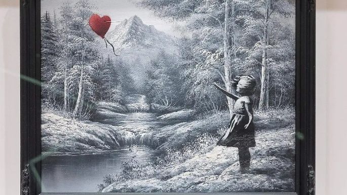 "Niña con globo": Obra de Bansky se vender po17.9 millones de dólares