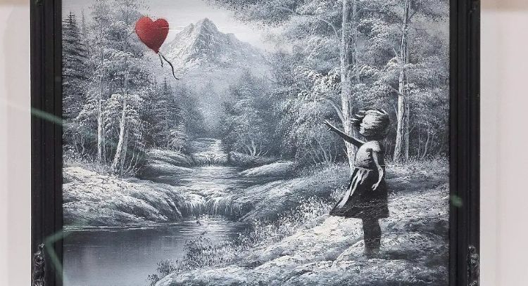 "Niña con globo": Obra de Bansky se vende por 17.9 millones de dólares