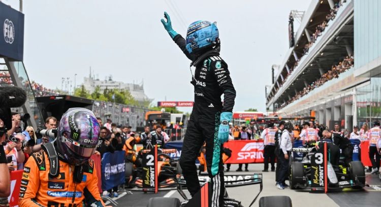 Russell logra la pole position del GP de Canadá pese a chocar con compañero de equipo, Antonelli