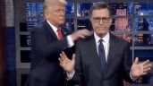 Foto ilustrativa de la nota titulada: Trump “tira a la basura” al conductor Stephen Colbert en un video viral hecho con IA