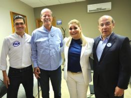 Felipe Calderón y Vicente Fox respaldan a Maru Campos en evento del PAN en Chihuahua