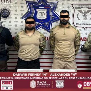 Detienen en Mexicali a dos colombianos presuntamente ligados al Cártel de Sinaloa